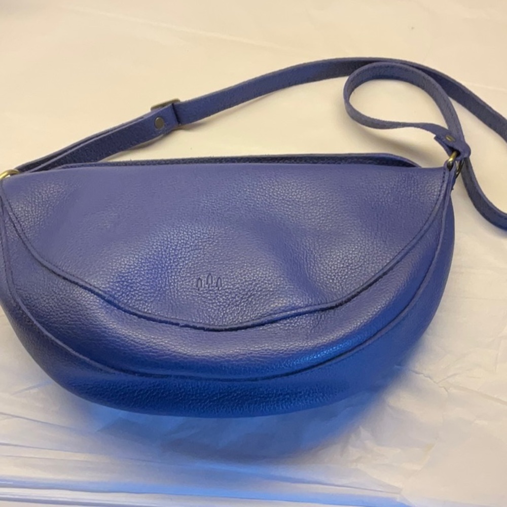 Portland Leather Blue Crossbody Bag